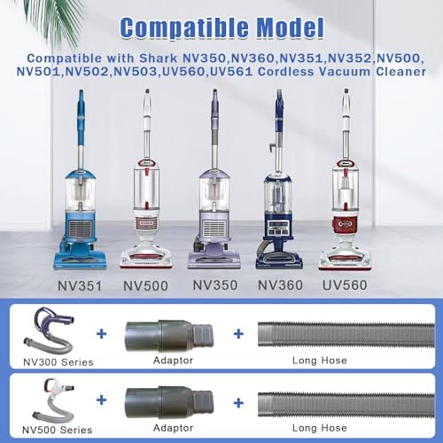 Dryer Vent Cleaner Kit for Shark NV350, NV351, NV352, NV353,NV360,NV500, NV501 Vacuum Attachment with Dryer Lint Brush and Hard Bristle Crevice Brush for Dryer Vent Replacement Parts - Image 2