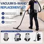 1 Pack Aluminum Vacuum S-Wand Replacement Compatible with Proteam,Black - Image 2