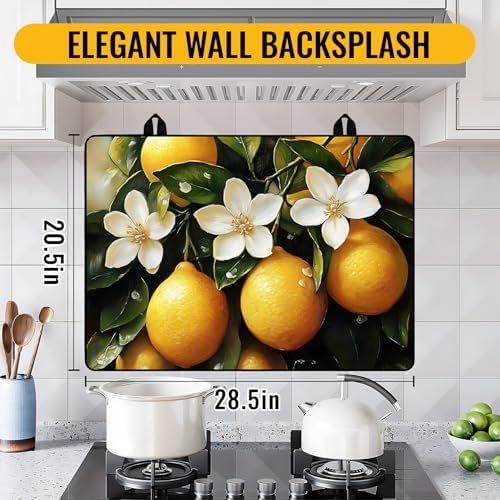 Stove Top Cover for Electric Stove,Glass Stove Top Cover, Heat Resistant Glass Cooktop Cover, Stovetop Protector, Kitchen Decor, Dish Drying Mats Cover for Ceramic Washer Top 28.5x20.5 inch - Image 2