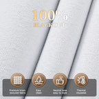 RYB HOME No Drill Blackout Roman Shade, Cordless Magnetic Faux Linen Roman Window Shades for Indoor Windows, French Doors and Bedroom, Washable, White, W26 x H64, 1 Panel - Image 3