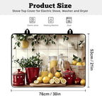 Stove Top Covers for Electric Stove: 30''×21'' Stove Mat Protective Cooktop Cover Expands Counter Area, Kitchen (Lemon) - Image 2