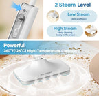 Steam Mop All-in-one Multi-Functional Powerful Steam Cleaner, Handheld Detachable Floor Steamer with 2 Steam Level, 380ML Water Tank & 23FT Power Cord for Whole Home Use - Image 5