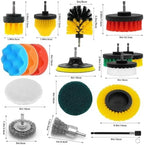 30 Piece Drill Brush Attachments Set, Scrub Pads & Sponge & Wire Brush for Drill, Power Scrubber Brush with Extend Long Attachment, Drill Scrubber Brush Kit for Bathroom, Floor, Car, Grout - Image 2