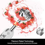 MEGAWISE 3-in-1 Immersion Hand Blender, 12 Speeds, Titanium Blades, Black - Image 5