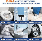 13Pcs Pressurized Handheld Steam Cleaner, Portable Deep Cleaning Steamer - Image 5