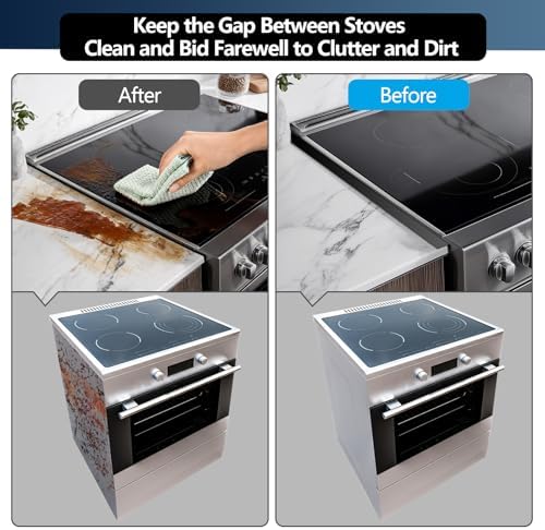 2 Pack 14.9"-29.5" Adjustable Stainless Steel Stove Gap Covers - Image 5