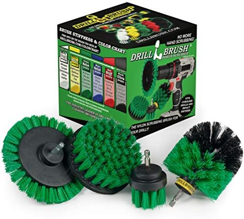 Drillbrush Green - Drill Power Kitchen Scrub Brush Kit by Drillbrush