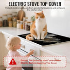 NYZE Stove Top Cover for Electric Stove 28x20 Inch Silicone Stove Topper & Protector, Scratch-Resistant Decorative Kitchen Mat for Electric/Glass Stove Top (Transparent Lily) - Image 4