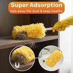 60 Pack Heavy Duty Duster Refills with Extendable 3FT Handle, Multi Surface 360 Disposable Dusters Kit for Cleaning Furniture, Blinds, Ceiling Fan & Electronics - Image 2