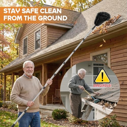 10.5FT Gutter Cleaning Tools from Ground Cobweb Duster - Image 4