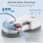 HUTT S7 Window Cleaning Robot, 6500Pa Suction, 3D Floating Chassis, HydroJet Water Spray 80ml Tank, Multiple Safety Systems, SLAM 4.0 Navigation, 8 x Cloths, All-in-One Storage Box - Image 4