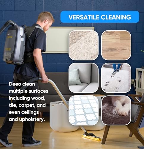 Prolux X8 Pro 10 lb Lightweight Commercial Backpack Vacuum – HEPA Filtration w/Sealed 8 Qt HEPA Bags, 120 CFM Commercial Suction, 50′ Cord, Loaded with Attachments - Image 4