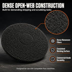 437.071 Floor Scrubber Pads, 12" Diameter Black - Image 4