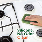 Peachy Clean Silicone Cooktop Sponge Scrubbers, Fresh Peach Scent, Non-Scratch, Odor-Resistant, Durable Household Cleaning Sponges for Dishes, Sinks, & Counter Tops Sponge, 3Pk - Image 3