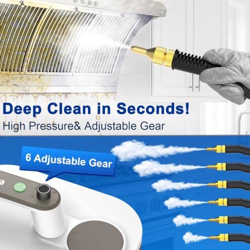 Steam Cleaner 10s Rapid Heating, Chemical-Free Handheld Steamer for Home - 1.2L Tank, 6 Adjustable Levels, Portable Steamer for Car, Grout, Tile, Kitchen - Image 5