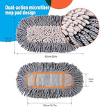 CLEANHOME Microfiber Dust Mop for Hardwood Floor Cleaning with 3 Replacement Mop Pads - Image 5