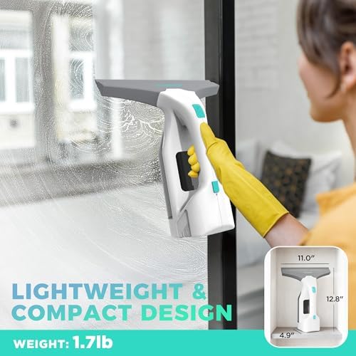 HAUSHOF Electric Window Vacuum Squeegee 11", 2000Pa Cordless Cleaner Set - Image 3