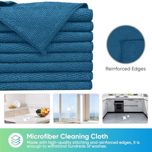 HOMEXCEL 24PK Microfiber Cleaning Cloth, Cleaning Rag for Home, 11.5x11.5in - Image 3