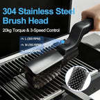 Electric Grill Brush, High Torque Grill Brush with Rechargeable 3-Speed Modes, 180° Adjustable Stainless Steel Replaceable Brush Head, Fit for Outdoor Camping and Barbecuing - Image 2