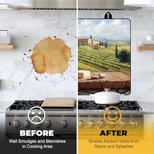 NYZE Stove Top Cover for Electric/Glass Stove, 28x20 Inch Stovetop Cover Flat Top Protector Dish Drying Mat for Kitchen (Vineyard) - Image 5