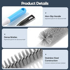 Dryer Vent Cleaner Kit 5 Pcs, Refrigerator Coil Cleaning Brush, Sewer Set Brush, Dryer Lint Cleaner Brush for Flexible Lint Remover, Kitchen Sink, Bathroom Clog, Toilet, Vent Scrubber - Image 3
