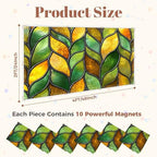 6 Pcs Fluorescent Light Covers for Ceiling Lights Stained glass seamless texture leaf for window colored glass 3d Magnetic Decorative Shade Filters 4x2 ft for Classroom Office Hospital Decor - Image 2
