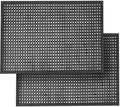 Anti Fatigue Rubber Mats - 2 Pack Restaurant Kitchen Non-Slip Bar Floor Entry Door Drainage Mats - Indoor/Outdoor Use - 36 x 60 Inches by Wizgree