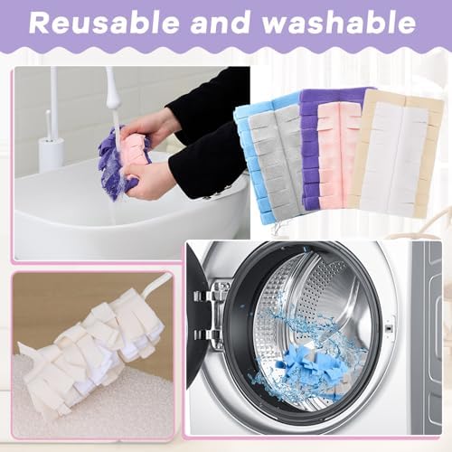3 Pcs Reusable Duster Refills Washable Pads, Classic Color - Image 4