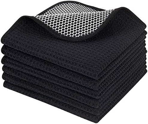 KinHwa Dish Cloths for Washing Dishes with Scrub Side, Microfiber Dish Rags by KinHwa