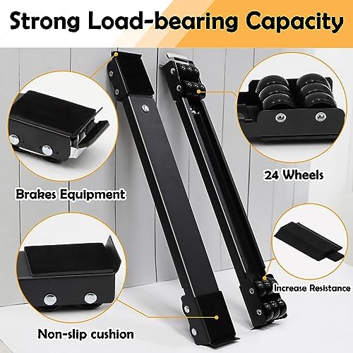 Extendable Furniture Appliances Rollers, Mover Tools for Moving, Black - Image 3