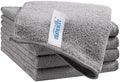HOMEXCEL Grey Cleaning Rags 5 Pack, Highly Absorbent Microfiber Cleaning Cloth for Kitchen, Lint Free, Scratch-Free, Reusable Microfiber Towels for House, Window and Glass, Cars, 11.5 X11.5 inch by HOMEXCEL