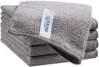 HOMEXCEL Grey Cleaning Rags 5 Pack, Highly Absorbent Microfiber Cleaning Cloth for Kitchen, Lint Free, Scratch-Free, Reusable Microfiber Towels for House, Window and Glass, Cars, 11.5 X11.5 inch by HOMEXCEL