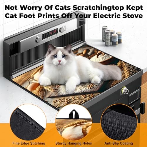 Stove Top Cover for Glass Electric Stove, 28.5"x 20.5" Heat Resistant Cooktop Protector Mat with Non-Slip Rubber Backing, Scratch Protection and Counter Space Mat - Image 4