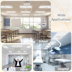 8 Pcs Fluorescent Light Covers with 80 Magnets Decorative for Classroom Ceiling Lights 4 x 2 Feet Magnetic Light Cover Filter Easy Install for Office Hospitals Drop Home Ceiling Supplies (Marble) - Image 4
