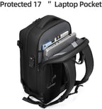 Men Travel Backpack vacuum compression Laptop Backpack Large Capacity Backpack 17 inch Extended Hiking Business backpack (black) - Image 7