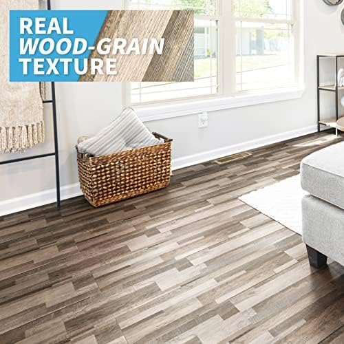 Art3d Wood Texture Peel and Stick Vinyl Floor Planks, 36-Pack, Aged Wood - Image 3