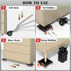 ONEON Heavy Duty Furniture Movers with Wheels & Lifter (5 SGL Wh Parked) - Image 5