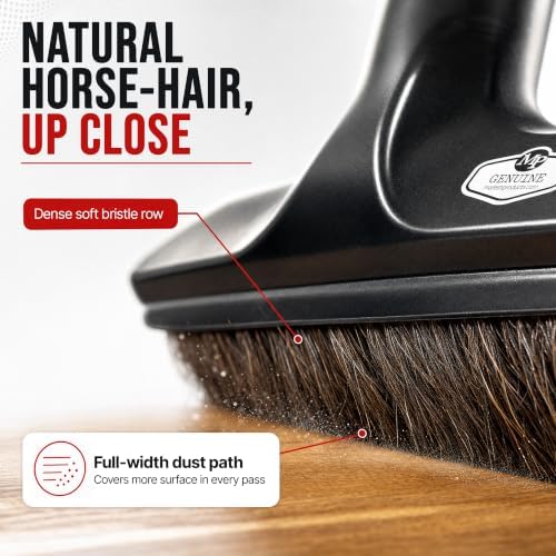 MP Maresh Products Floor Brush Attachment - Horsehair Brush, Black, 12 inch - Image 3