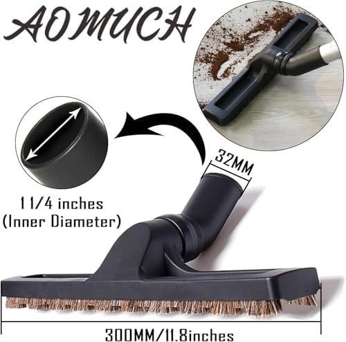 12" Universal Vacuum Cleaner Attachment 360° Swivel Floor Brush Tool - Image 3