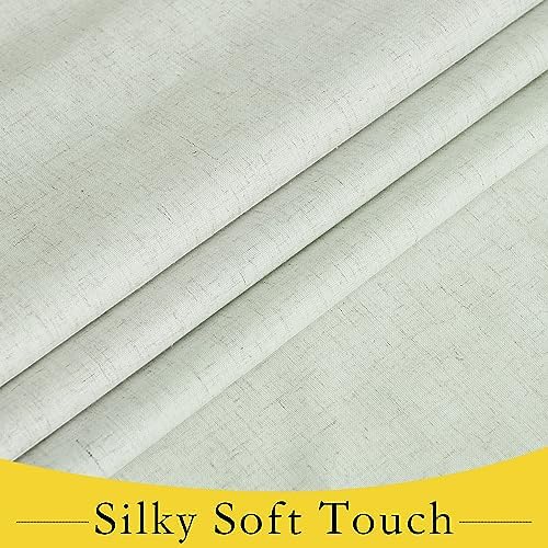 NICETOWN Privacy French Door Linen Sheer 100% Blackout Window Covering - Image 5