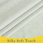 NICETOWN Privacy French Door Linen Sheer 100% Blackout Window Covering - Image 5