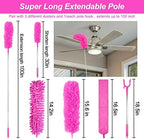 CALBEAU Microfiber Dusters for Cleaning, Dusters with Extension Pole - Image 2