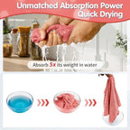 FIXSMITH Red Microfiber Cleaning Cloth -Pack of 8, Highly Absorbent Cleaning Rags, 16"X12" All Purpose Cleaning Towels for Housekeeping, Kitchen, Car, Lint Free and Reusable Microfiber Towels - Image 5