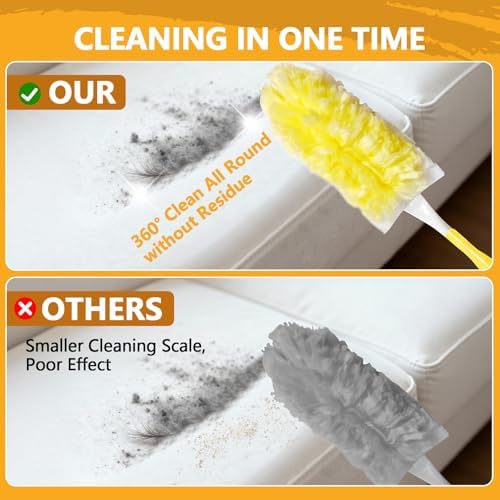 60 Pack Duster Refills Kit Disposable for Swiffer Duster Handle - Image 2