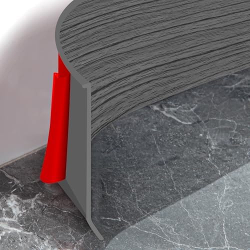 Vinyl Baseboard Molding Trim 4 Inch Peel and Stick Cove Base by Heonay