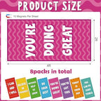 8Pcs Classroom Inspirational Fluorescent Light Covers,2x4 FT Colorful - Image 2