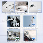 Electric Spin Scrubber for Cleaning, Cordless Power Scrubber with Long Handle, 10 Replaceable Brush Heads, 2-Speed, IPX7 Waterproof for Bathroom, Shower, Tub, Tile & Kitchen - Image 5