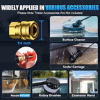 Adjustable Electric Pressure Washer 5000PSI with 33FT Flexible Hose, 4 Nozzles, Foam Cannon, Best Power Washer for Cars, Patios, Driveways, Blue - Image 4