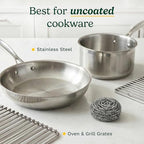 Cuisinart Stainless Steel Wool Scrubber, 12-Pack, Heavy Duty - Image 4