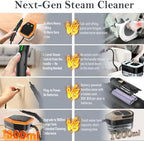 Steam Cleaner, 3-Level Adjustable Handle, 15s Heat-Up, Steamer for Cleaning With 1.8L Large Tank, Dry Burn Protection, Handheld Steam Cleaner for Home, Bathroom, Tile, Grout,Car with 12pcs Accessories - Image 3